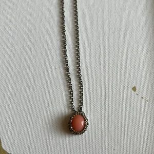 Pink gem necklace